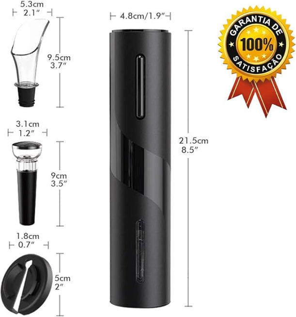 Electric Wine Opener Kit with Accessories – Automatic Corkscrew, Aerator & Vacuum Stopper