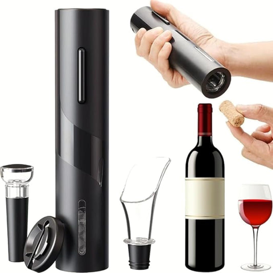 Electric Wine Opener Kit with Accessories – Automatic Corkscrew, Aerator & Vacuum Stopper