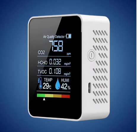 Airsense Pro CO2 Carbon Dioxide Monitor Air Quality Detector | Real-Time Alerts - Air Quality Monitor - For Clean Air