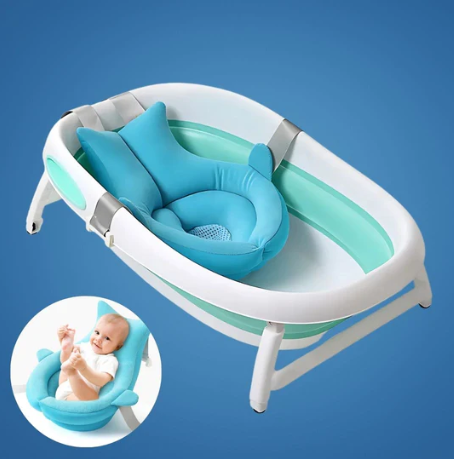 AquaNest | Baby Bath Support – Non-Slip Pad – Quick-Dry Fabric – Newborn Safety