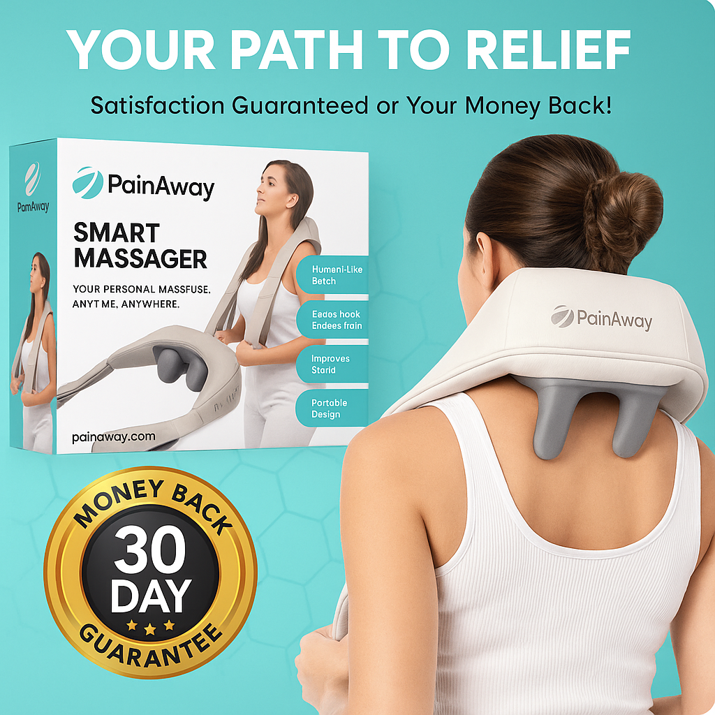 SmartRelief™ – Deep Tissue Neck & Shoulder Massager (UK Plug)